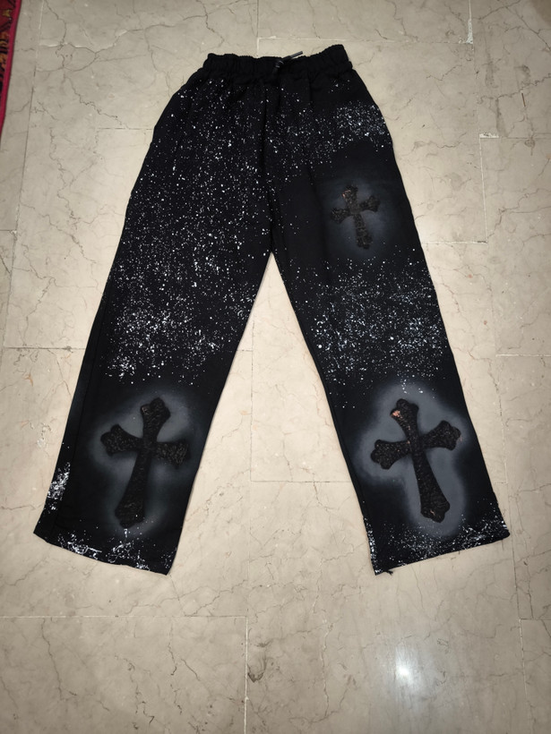 شلوار جاگر بگ کروم هارتز پارچه گلکسی پنبه کیفیت پرمیوم | قد ۱۱۰ سانت