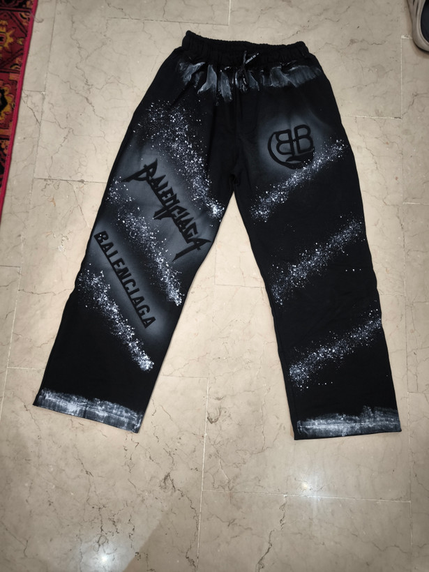 شلوار جاگر بگ بلن طرح خاص هنری پارچه گلکسی پنبه کیفیت پرمیوم | قد ۱۱۰ سانت