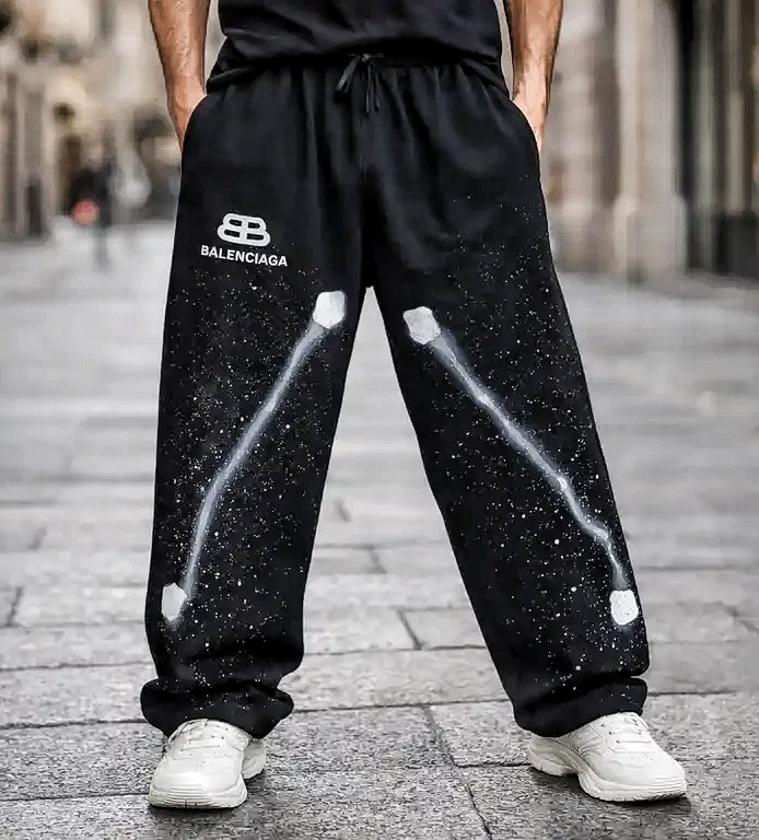 شلوار جاگر بگ بلن پارچه گلکسی پنبه کیفیت پرمیوم | قد ۱۱۰ سانت کد BB385