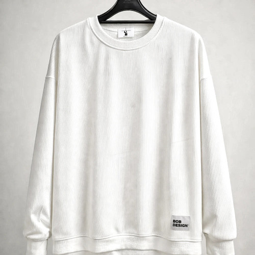 تیشرت آستین بلند کبریتی سفید مردانه با کیفیت مستر کوالیتی تضمینی | تیکه خورده لش