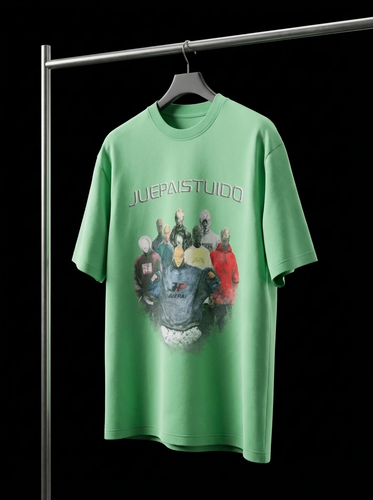 مسترکوالیتی|تیشرت سبز باکسی ماکان پنبه سه نخ درجه یک باطرح فوقالعاده شیک و خفن