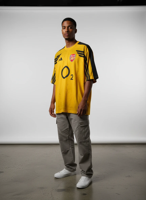 کیت باشگاهی آرسنال O2 کیفیت لوکس زرد * پارچه ماکان پنبه گرم بالا
