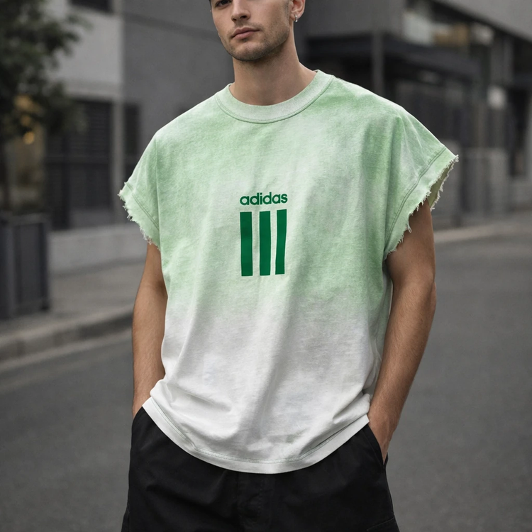 وست جین سنگشور با سایه سبز خفن💚 | پارچه جین کاغذی استایل لش باکسی