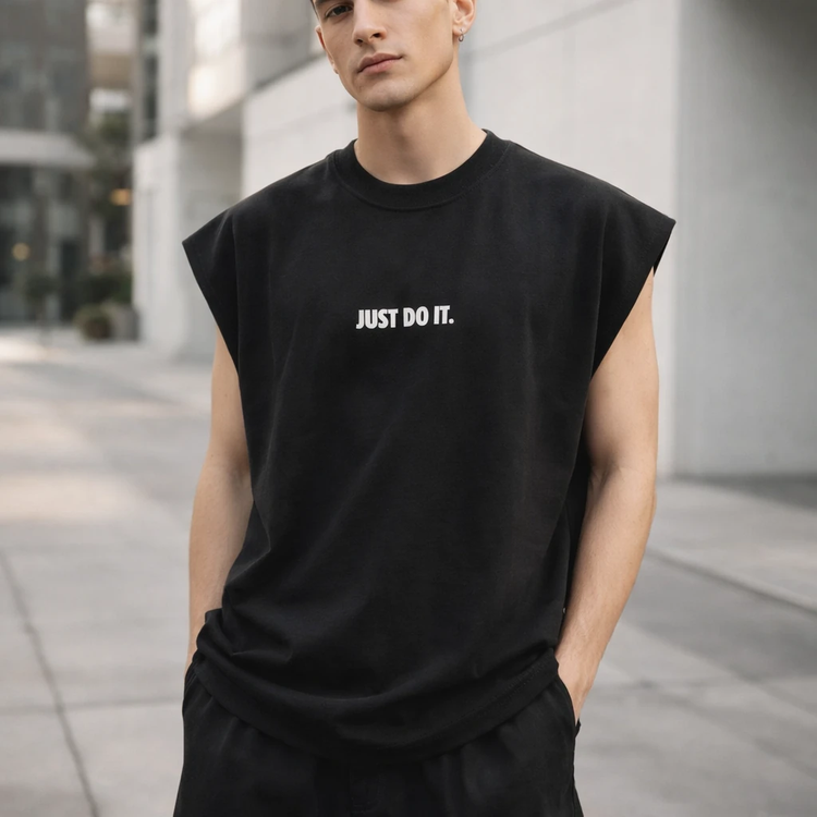 وست مشکی just do it خفن- پارچه دورس دو نخ پنبه سنگین | کیفیت مستر