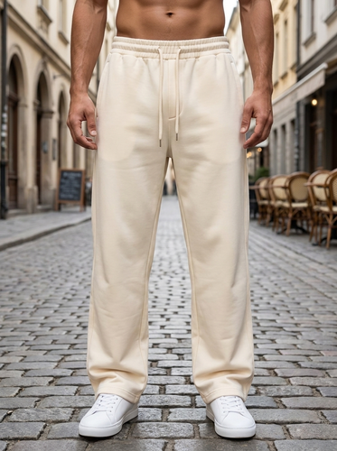 شلوار اسلش جاگر بگ کرم #کپ بالونی گرماژ بالا