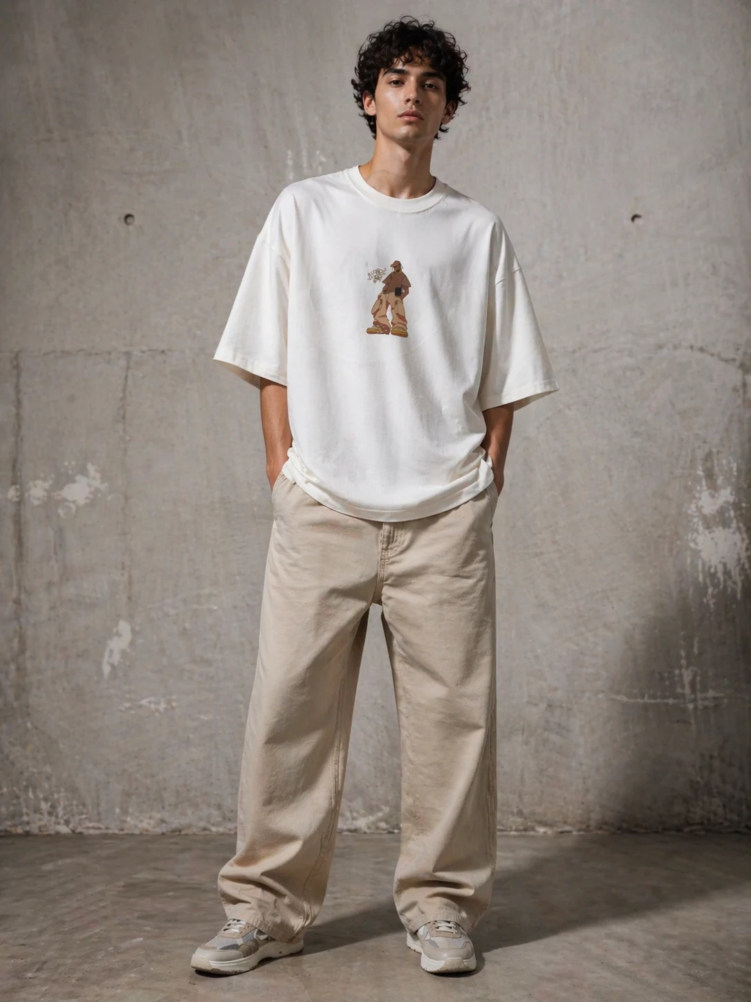 High quality🔥تیشرت پارچه ماکان طرح مینیمال خاص رنگ سفید