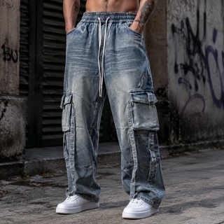 محصول فوق لوکس#شلوار جین واید بگ صابونی (Wide Leg)| استایل لش استریت کد۹۹۰۲---9702
