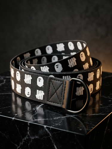 کمربند کنفی مشکی بگی «طرح آیکونیک BAPE x Undefeated»
