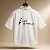 پیراهن مازراتی لش / باکسی آستین کوتاه مردانه سفید طرح ( The Moment ) کیفیت تضمین شده / اورجینال دیلم کد TVS125