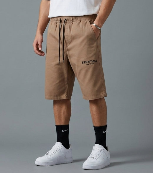 شلوارک موکا کتان مردانه با طراحی مینیمال و خوش‌فرم کیفیت بالا / اورجینال دیلم