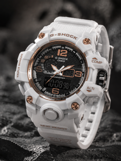 ساعت مچی کاسیو جیشاک GA-B001 مردانه سفید شیشه ای Casio-5962-G