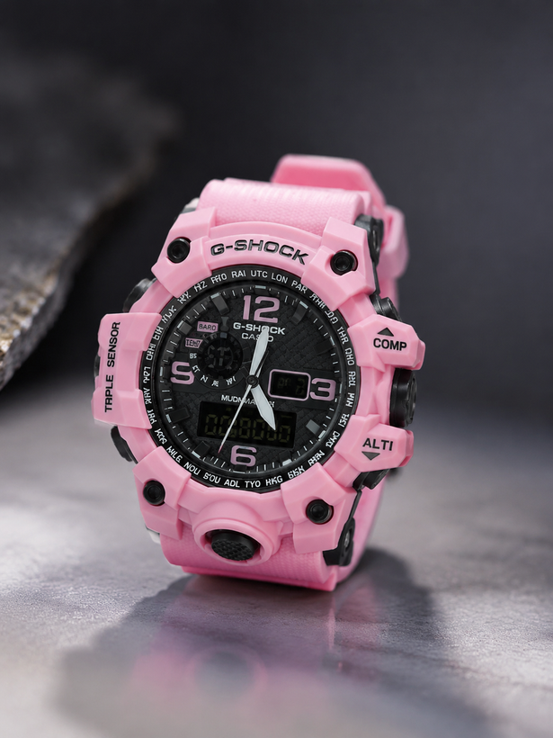 ساعت مچی کاسیو جیشاک GA-B001 صورتی پاستیلی Casio-5962-G