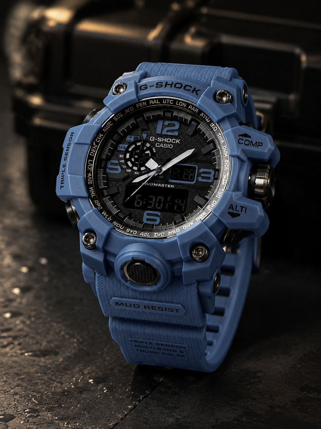 ساعت مچی کاسیو جیشاک GA-B001 آبی کلاسیک شیشه ای Casio-5962-G