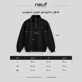 دورس نیم زیپ پنبه سه نخ طرح فیل پینترست مشکی مینیمال M3600 | اورجینال دیلم