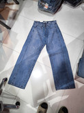 شلوار شافل (آبی وسط سنگشور Medium Blue Wash) ریزشی جین کد 51155 مستر کوالیتی ™ استکینگ و چینهای چندلایه سنگین (Puddle Effect)