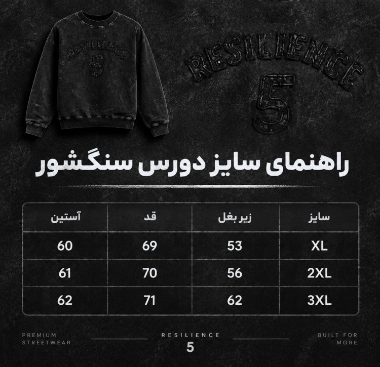 دورس سنگشور یقه گرد ذغالی تیره طرح 5 تیکه دوز پارچه دورس سه نخ با کیفیت X100 / اورجینال دیلم