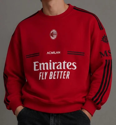 کیت آث میلان D409 دورس سه نخ پنبه ترکیب قرمز با خطوط مشکی اعلا