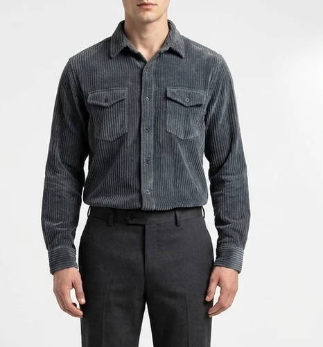 Woolen velvet shirt, like a blanket! Gray, code Q0856