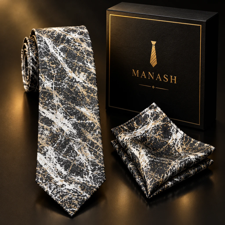 کراوات رسمی مردانه کرم طرح مینیمال با پوشت هماهنگ cod655 / اورجینال دیلم